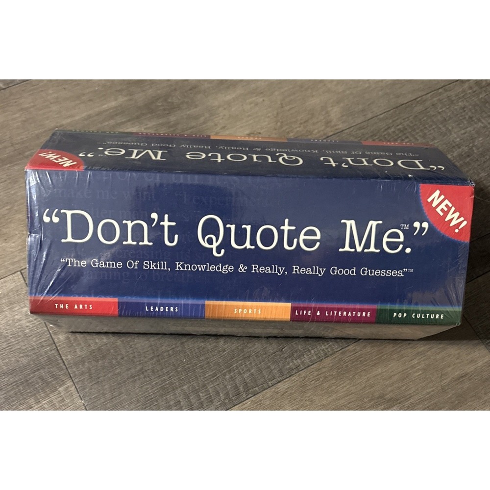 NEW "Don't Quote Me." Game of Skill, Knowledge & Good Guesses by Wiggles 3D Inc
